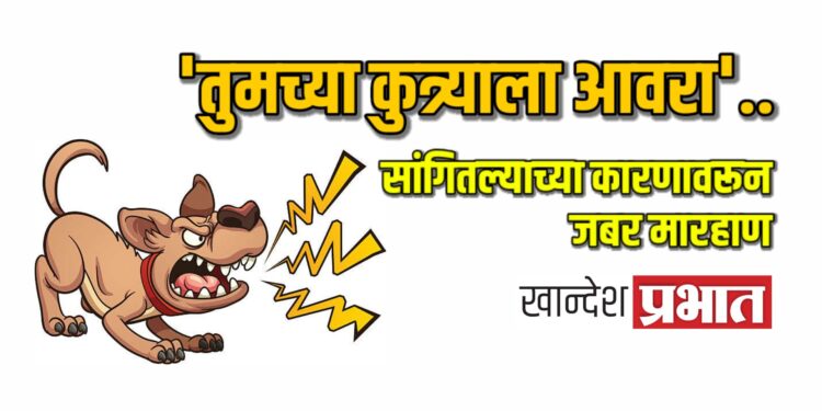 ‘तुमच्या कुत्र्याला आवरा’.. सांगितल्याच्या कारणावरून जबर मारहाण ; तिघे गंभीर जखमी