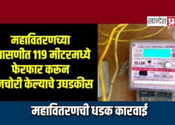 महावितरणच्या तपासणीत ११९ मीटरमध्ये फेरफार करून वीजचोरी केल्याचे उघडकीस