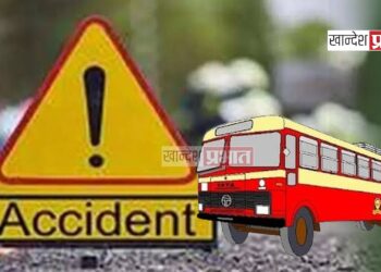 बसची दुचाकीला जोरदार धडक ; महिला जागीच ठार, पती गंभीर