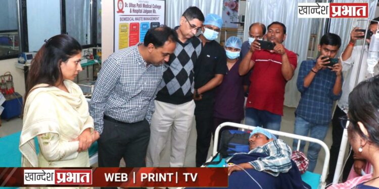 रेल्वे दुर्घटनेतील जखमींची केंद्रीय राज्यमंत्री रक्षा खडसे यांनी घेतली भेट