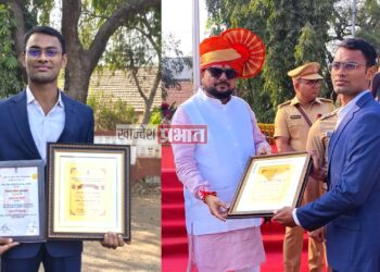 जैन स्पोर्टस् अकॅडमीच्या पुष्पक रमेश महाजन ला जिल्हा क्रीडा ‘गुणवंत खेळाडू पुरस्कार’