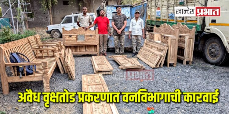 अवैध वृक्षतोड प्रकरणात वनविभागाची कारवाई