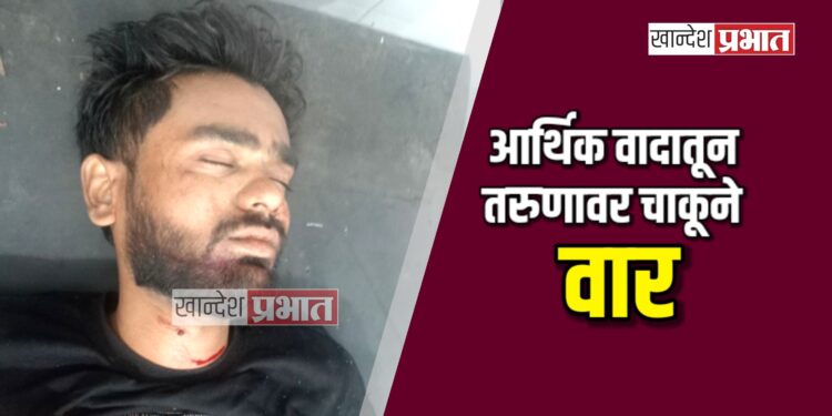 आर्थिक वादातून तरुणावर चाकूने वार ; तरूण गंभीर जखमी