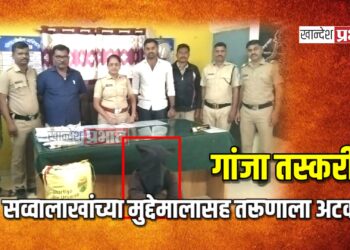 गांजा तस्करी : सव्वालाखांच्या मुद्देमालासह तरूणाला अटक