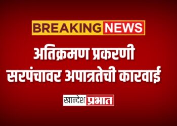 अतिक्रमण प्रकरणी सरपंचावर अपात्रतेची कारवाई