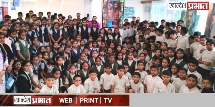 अनुभूती स्कूलच्या विद्यार्थ्यांनी अनुभवला ‘छावा’ चित्रपट