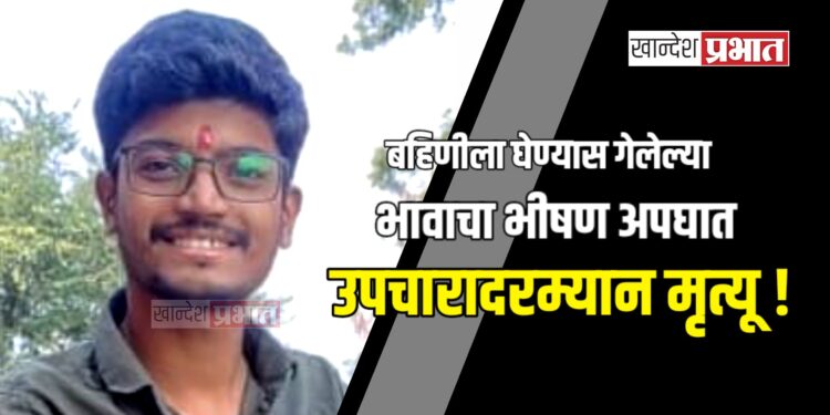 बहिणीला घेण्यास गेलेल्या भावाचा भीषण अपघात, उपचारादरम्यान मृत्यू !