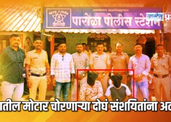 शेतातील पाण्याची मोटार चोरणाऱ्या दोघं संशयितांना अटक