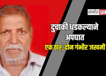 दुचाकी धडकल्याने अपघात ; एक ठार, दोन गंभीर जखमी