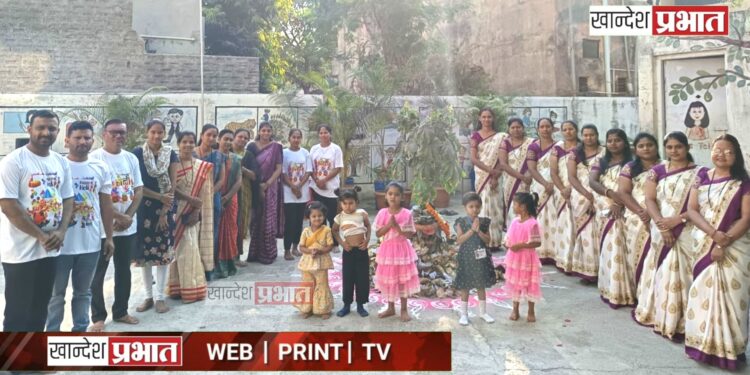 संत ज्ञानेश्वर विद्यालयात होळीनिमित्त वृक्ष संवर्धनाचा संकल्प