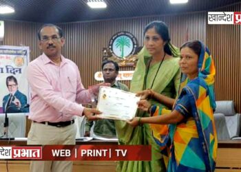 धामोडी ग्रामपंचायत सरपंच अर्चना पाटील यांना गोल्डन पुरस्कार