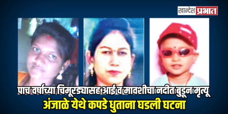 पाच वर्षाच्या चिमूरड्यासह आई व मावशीचा तापी नदीत बुडून मृत्यू !