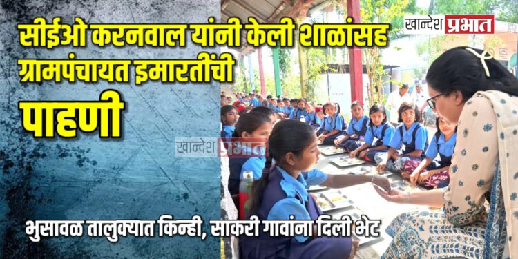 सीईओ करनवाल यांनी केली शाळांसह ग्रामपंचायत इमारतींची पाहणी