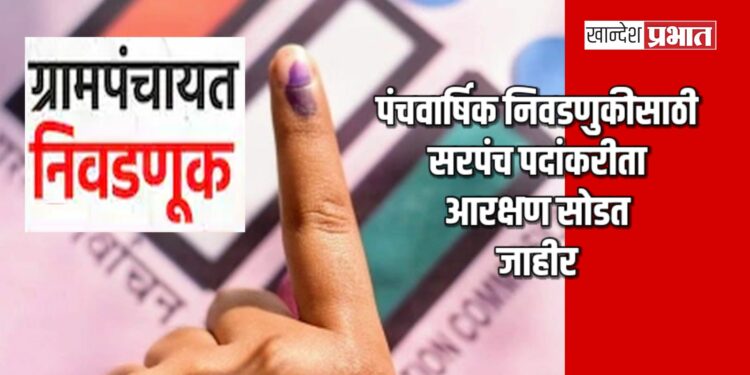 पंचवार्षिक निवडणुकीसाठी सरपंच पदांकरीता आरक्षण सोडत जाहीर