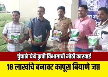 चुंचाळे येथे कृषी विभागाची मोठी कारवाई ; १८ लाखांचे बनावट कापूस बियाणे जप्त