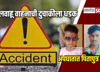 मालवाहू वाहनाची दुचाकीला धडक ; अपघातात पितापुत्र ठार