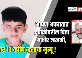 भीषण अपघातात दुचाकीवरील पिता गंभीर जखमी, तर १३ वर्षीय मुलाचा मृत्यू !