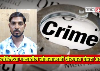 वृद्ध महिलेच्या गळ्यातील सोनसाखळी चोरणारा चोरटा अटकेत