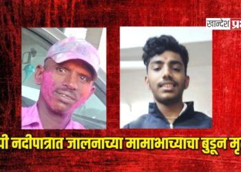 तापी नदीपात्रात जालनाच्या मामाभाच्याचा बुडून मृत्यू ! ; भुसावळ येथील घटना