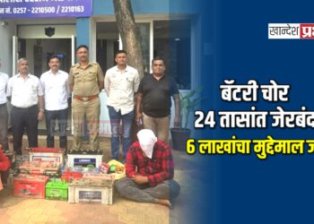 बॅटरी चोर २४ तासांत जेरबंद ; ६ लाखांचा मुद्देमाल जप्त