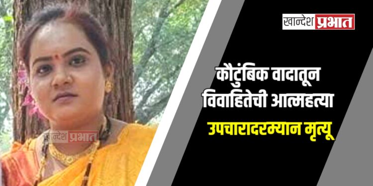 कौटुंबिक वादातून विवाहितेची आत्महत्या; उपचारादरम्यान मृत्यू !