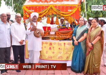 संत मुक्ताबाई राम पालखीचे जैन हिल्स येथे भक्तिभावाने स्वागत