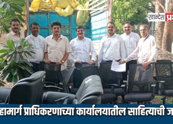 शेतकऱ्यांच्या १० वर्षांच्या लढ्याला यश! महामार्ग प्राधिकरणाच्या कार्यालयातील साहित्याची जप्ती