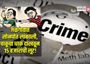 जळगावात सोनपोत लांबवली, चाकूचा धाक दाखवून १५ हजारांची लूट!