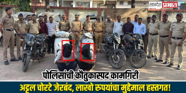 पोलिसांची कौतुकास्पद कामगिरी: अट्टल चोरटे जेरबंद, लाखो रुपयांचा मुद्देमाल हस्तगत!