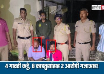 चोपडा ग्रामीण पोलिसांची मोठी कारवाई: ४ गावठी कट्टे, ८ काडतुसांसह २ आरोपी गजाआड!