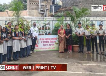 संत ज्ञानेश्वर विद्यालयात ‘ऑक्सिजन पार्क’ची निर्मिती; ओझोन दिनानिमित्त विद्यार्थ्यांचा अनोखा उपक्रम