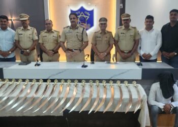 पोलिसांची मोठी कारवाई : १८ तलवारी जप्त, एक जण अटकेत