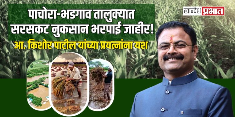 आ. किशोर पाटील यांच्या प्रयत्नांना यश; पाचोरा-भडगाव तालुक्यात सरसकट नुकसान भरपाई जाहीर!