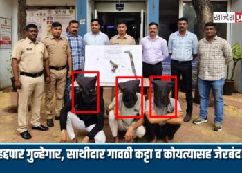 हद्दपार गुन्हेगार, साथीदार गावठी कट्टा व कोयत्यासह जेरबंद!