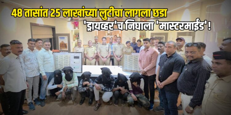 ४८ तासांत २५ लाखांच्या लुटीचा छडा: ‘ड्रायव्हर’च निघाला ‘मास्टरमाईंड’!
