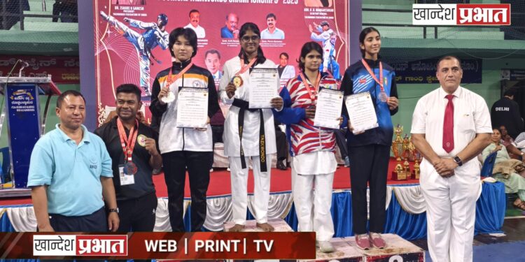 जळगावची कन्या निकिता पवार हिला राष्ट्रीय तायक्वांडो स्पर्धेत सुवर्णपदक!