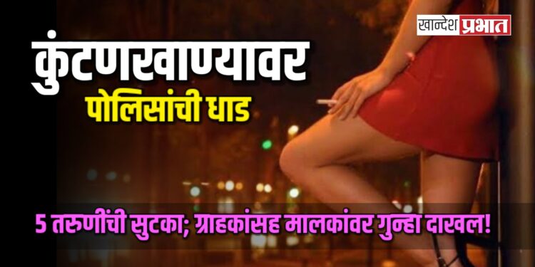 कुंटणखाण्यावर पोलिसांची धाड, ५ तरुणींची सुटका; ग्राहकांसह मालकांवर गुन्हा दाखल!