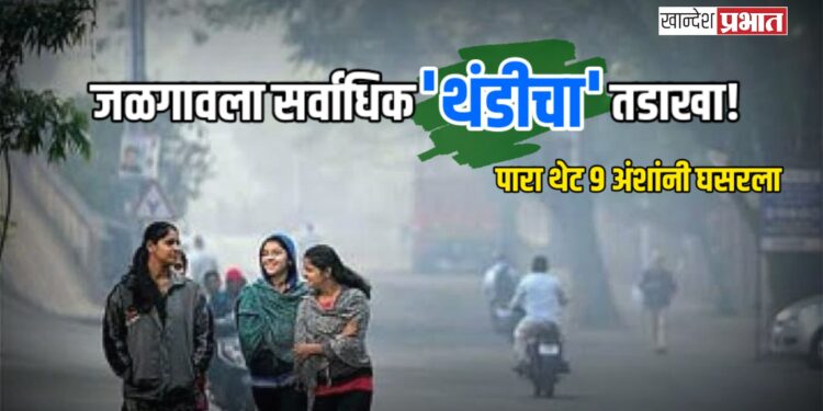 जळगावला राज्यात सर्वाधिक थंडीचा तडाखा! दोन दिवसांत पारा थेट ९ अंशांनी घसरला