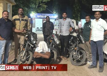 मोटारसायकल चोर धुळ्यातून जेरबंद! जळगाव स्थानिक गुन्हे शाखेची मोठी कारवाई; ३ मोटारसायकली जप्त