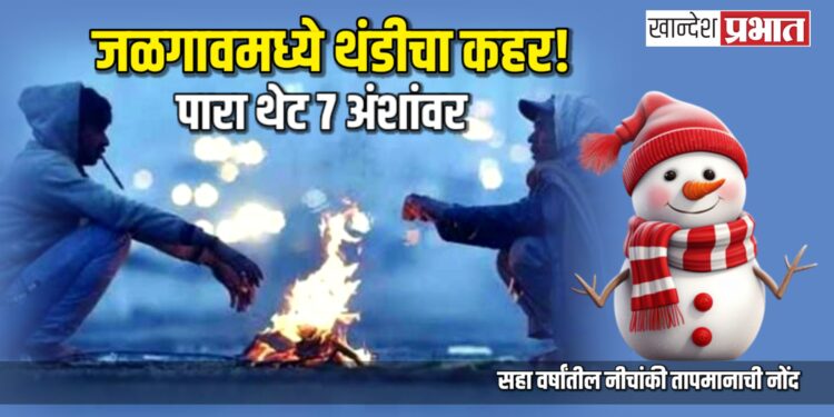 जळगावमध्ये थंडीचा कहर! पारा थेट ७ अंशांवर, सहा वर्षांतील नीचांकी तापमानाची नोंद