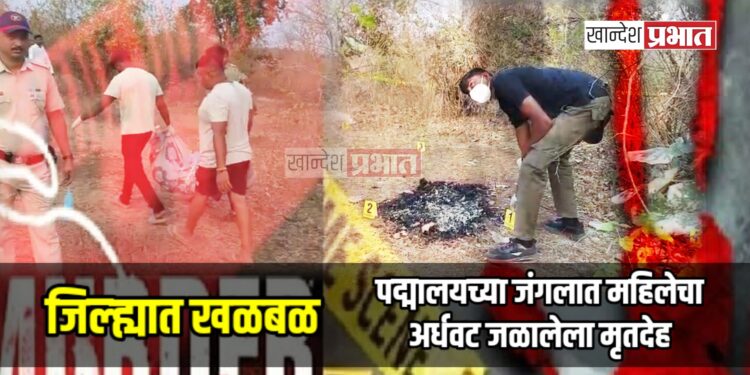 पद्मालयच्या जंगलात महिलेचा अर्धवट जळालेला मृतदेह; जिल्ह्यात खळबळ