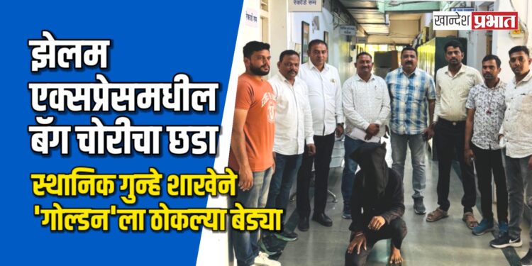 झेलम एक्सप्रेसमधील बॅग चोरीचा छडा; जळगाव स्थानिक गुन्हे शाखेने ‘गोल्डन’ला ठोकल्या बेड्या