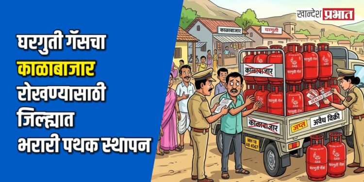 घरगुती गॅसचा काळाबाजार रोखण्यासाठी जिल्ह्यात भरारी पथक स्थापन