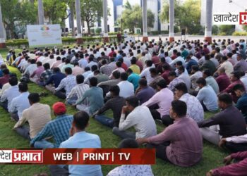 सामूहिक जपातून घुमला विश्वशांतीचा मंत्र; जैन इरिगेशनच्या हजारो सहकाऱ्यांचा सहभाग