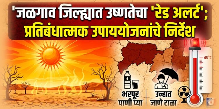 जळगाव जिल्ह्यात उष्णतेचा ‘रेड अलर्ट’; जिल्हाधिकाऱ्यांकडून प्रतिबंधात्मक उपाययोजनांचे निर्देश