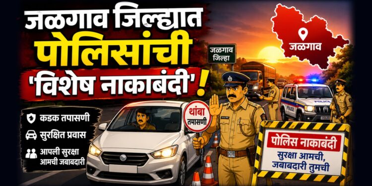 जळगाव जिल्ह्यात पोलिसांची ‘विशेष नाकाबंदी’! ५ तासात ३१९ वाहन चालकांवर दंडात्मक कारवाई