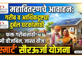 महावितरणचे आवाहन: गरीब व आर्थिकदृष्ट्या दुर्बल घटकांसाठी ‘स्मार्ट’ सौरऊर्जा योजना