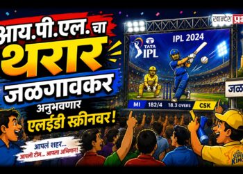 आय.पी.एल. चा थरार जळगावकर अनुभवणार एलईडी स्क्रीनवर!