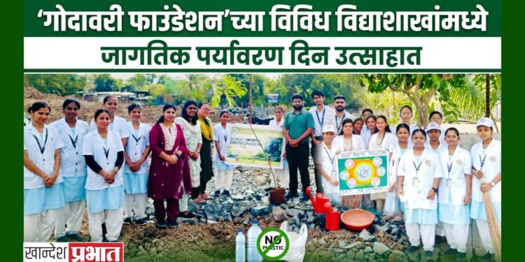 ‘गोदावरी फाउंडेशन’च्या विविध विद्याशाखांमध्ये जागतिक पर्यावरण दिन उत्साहात; वृक्षारोपण व प्लास्टिकमुक्तीचा संकल्प!