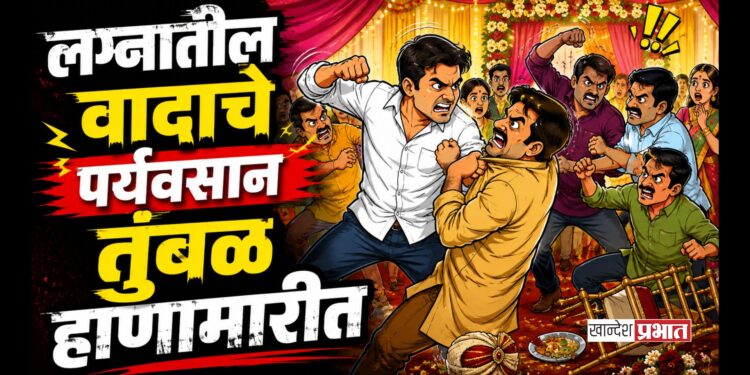 लग्नातील वादाचे पर्यवसान तुंबळ हाणामारीत; पोलिसात ८ जणांवर गुन्हे दाखल!